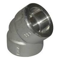 زانو 45 درجه ساکت ولد الوی استیل کلاس 3000 ELBOW 45 SW A350 LF2  3000#