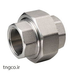 مهره ماسوره فورج دنده استنلس استیل 304  کلاس 6000 UNION FORGED  A182 F304L  SCRD 6000#
