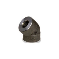 زانو 45 درجه فورج دنده کلاس 6000 ELBOW 45 FORGED A105 SCRD 6000#