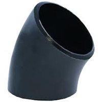 زانو جوشی فولادی کربن استیل 45 درجه رده 40 ELBOW 45 A234 WPB BW SMLS SCH 40